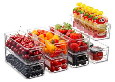 Seseno Stackable Plastic Food Storage Bins, Set of 8