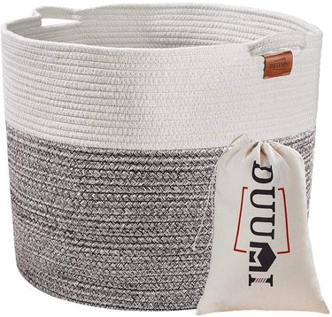 DUUMI Large Basket Rope Basket 17" x 15", Toy Storage Basket