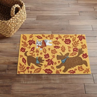 kitchen mat fall dogs