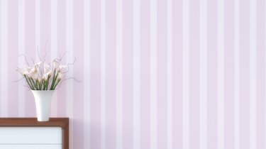 Pink striped wallpaper