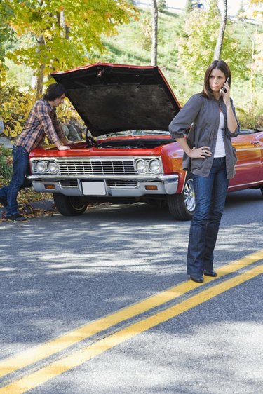 Couple with car trouble