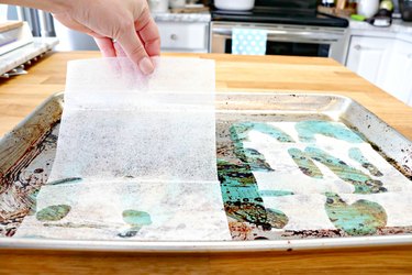 how to clean a sheet pan