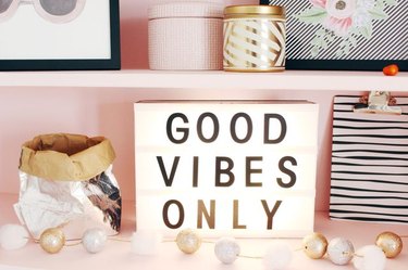 Good vibes only in this bedroom