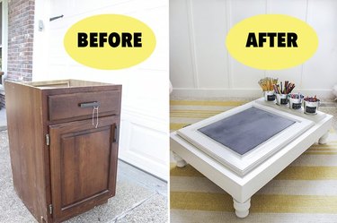 From cabinet to desk: before and after