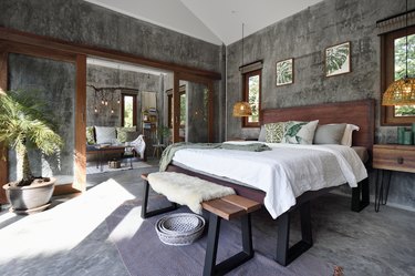 Luxury tropical resort bedroom
