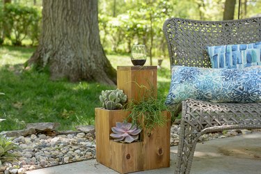 Planter Box and Side Table Combo
