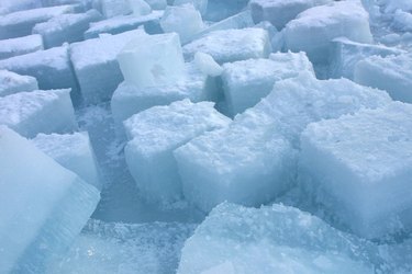 Blocks of ice