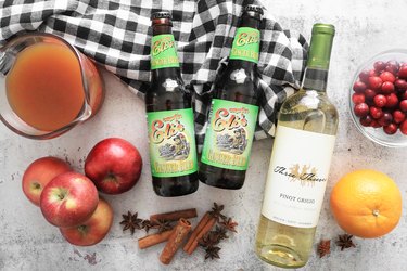 Ingredients for apple cider sangria