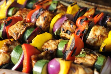 Chicken and Vegetable Kebab