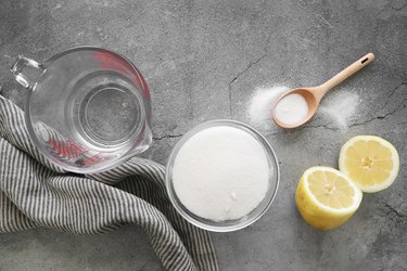 Ingredients for lemon simple syrup