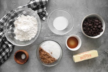 Ingredients for edible cookie dough