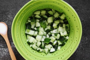 Add salt to cucumber