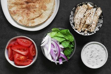 Ingredients for chicken gyros