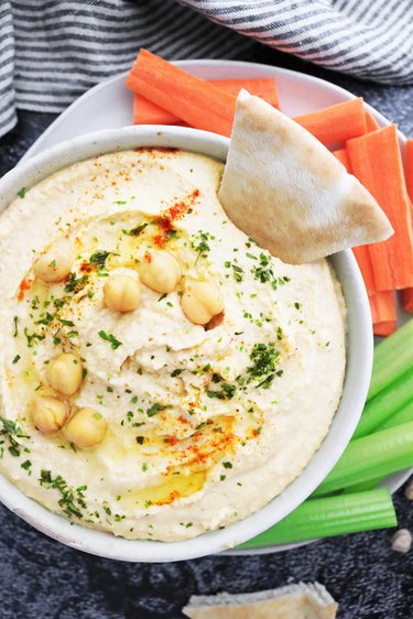 Completed Instant Pot hummus
