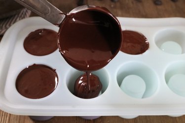 Pour melted chocolate