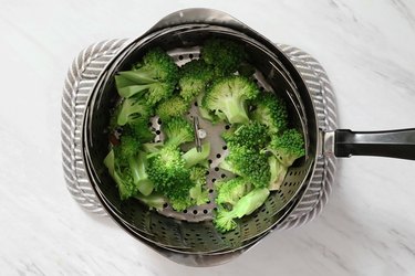 Steam broccoli florets