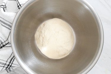 Pizza dough before rising