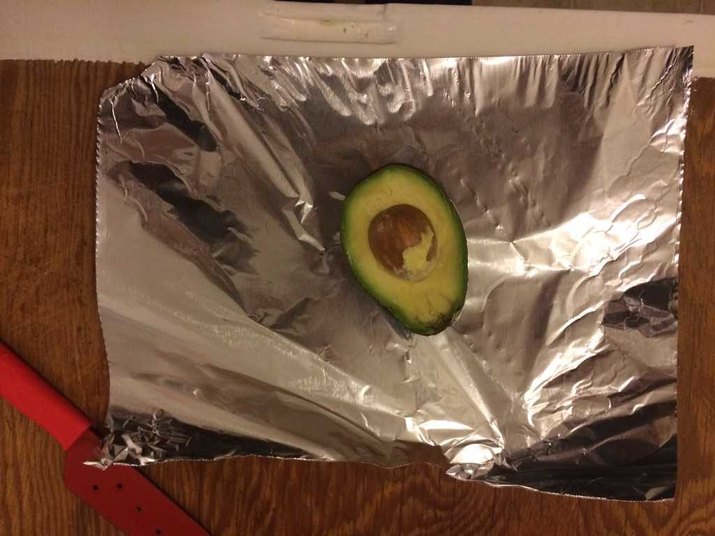 Avocado in foil