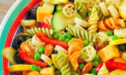 Just about any ingredient in your fridge, freezer or pantry can go in a pasta salad.