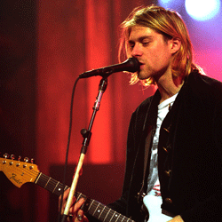 Kurt Cobain's look fronting the band Nirvana epitomized the first wave of grunge style.