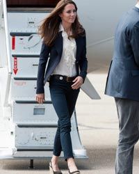 Catherine, Duchess of Cambridge, tastefully and stylishly sported skinny jeans during a visit to Canada in July 2011.