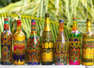 Crafting At Home: 9 Gorgeous Bottle Painting Projects To Try